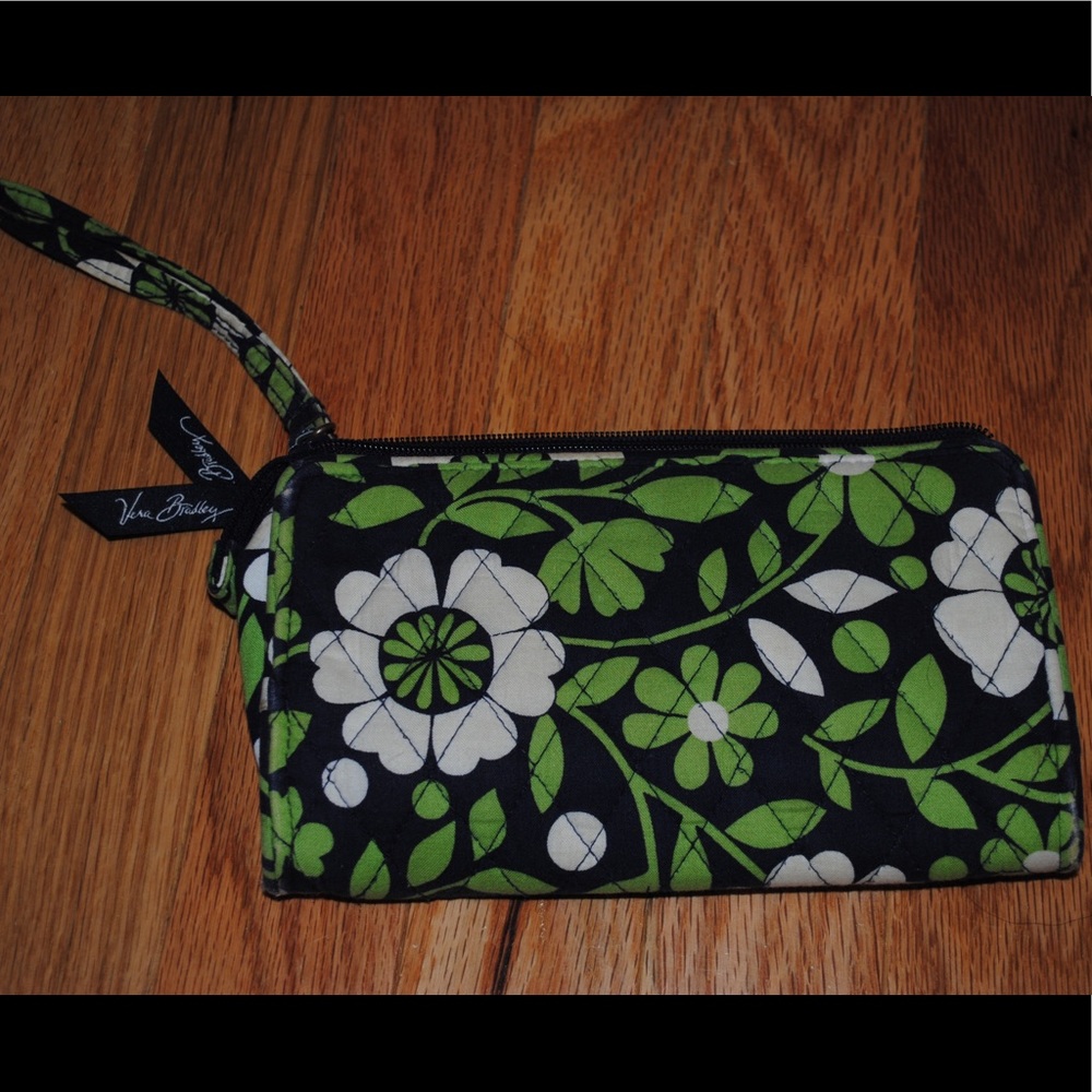 Green floral Vera Bradley wallet.